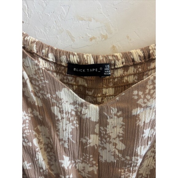 Black Tape 1X Romantic Cottagecore Floral Maxi Dress Smocked Waist Prairie Style - Picture 3 of 7